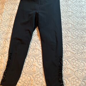 Nike Black Women's Leggings with Side Lace-Up Detail